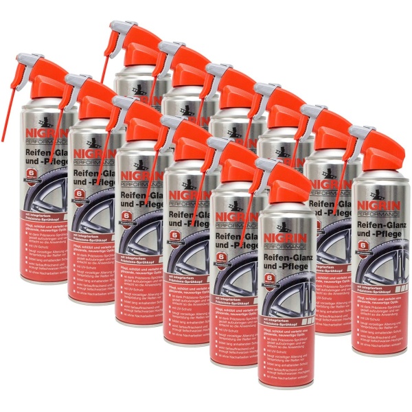 Set 12 Buc Nigrin Spray Lustruit Si Protejat Anvelope 500ML 73896